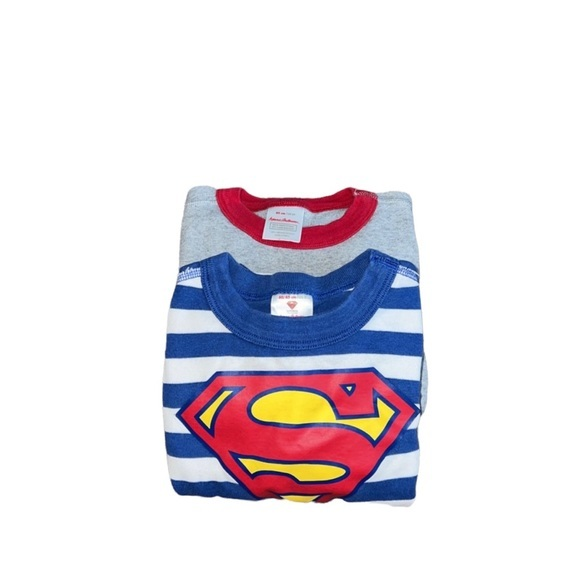 2‎ x Hanna Andersson Toddler Boy Superman & Christmas Gnome Pajamas 2T - Picture 1 of 11